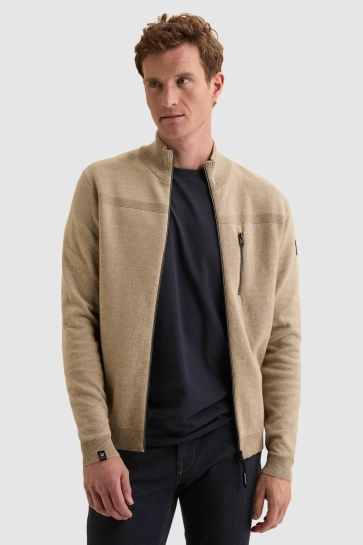 Vanguard zip jacket cotton bonded mouline Beige