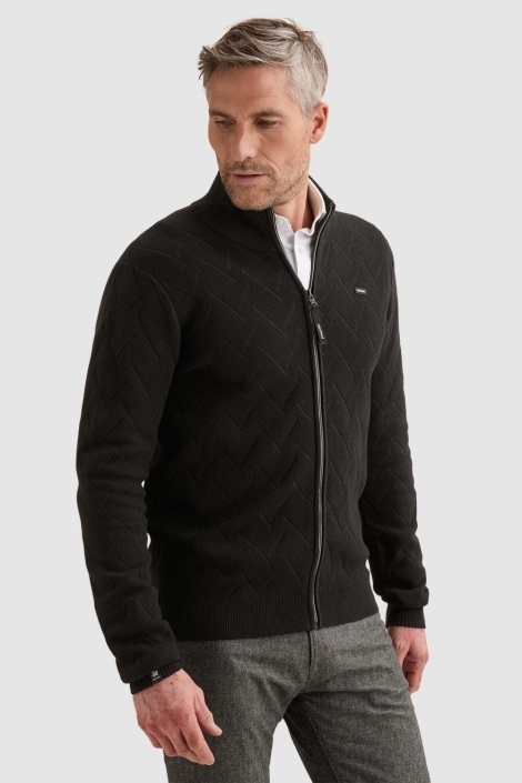 Vanguard zwarte heren vest | Model zijaanzicht