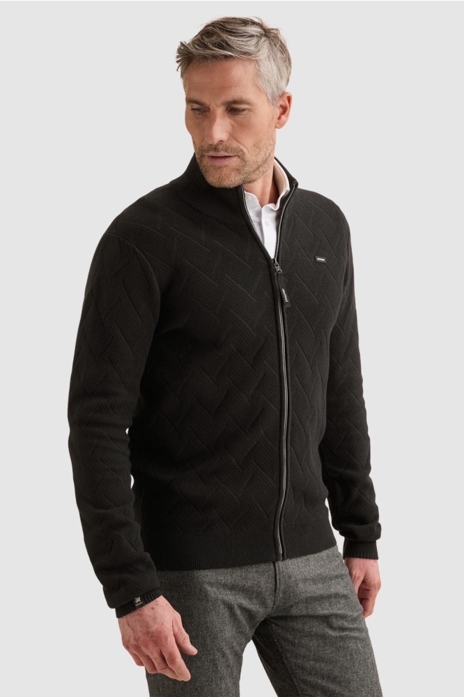 Vanguard zwarte heren vest | Model zijaanzicht