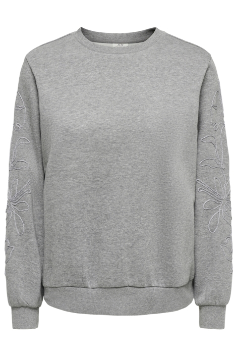Jacqueline de Yong grijze dames sweater | Vooraanzicht