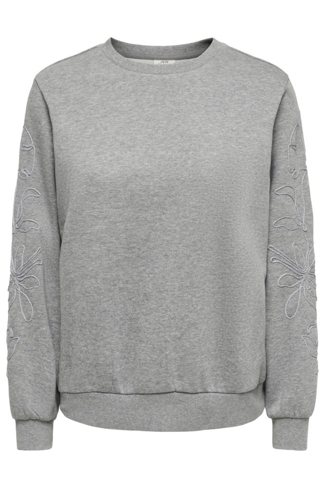 Jacqueline de Yong grijze dames sweater | Vooraanzicht