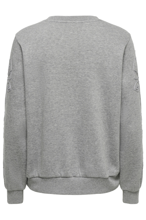 Jacqueline de Yong grijze dames sweater | Achteraanzicht