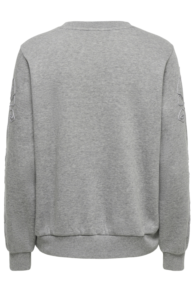 Jacqueline de Yong grijze dames sweater | Achteraanzicht