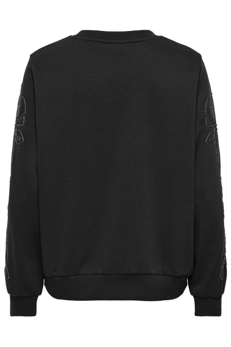 Jacqueline de Yong zwarte dames sweater | Achteraanzicht