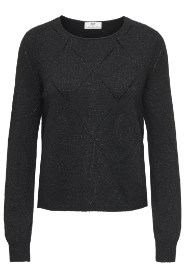 Jacqueline de Yong jdyaspen l/s struc glitter pull knt Zwart