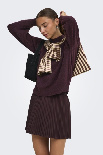 Jacqueline de Yong jdybeatrice l/s hn raglan pulllver Bordeaux