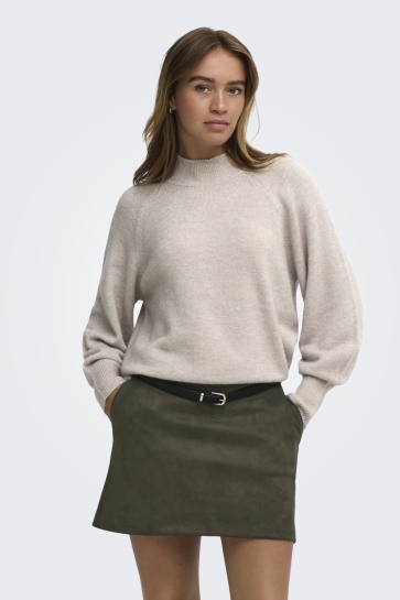 Jacqueline de Yong Trui JDYBEATRICE L/S HN RAGLAN PULLLVER 15379816 Simply Taupe/MELANGE