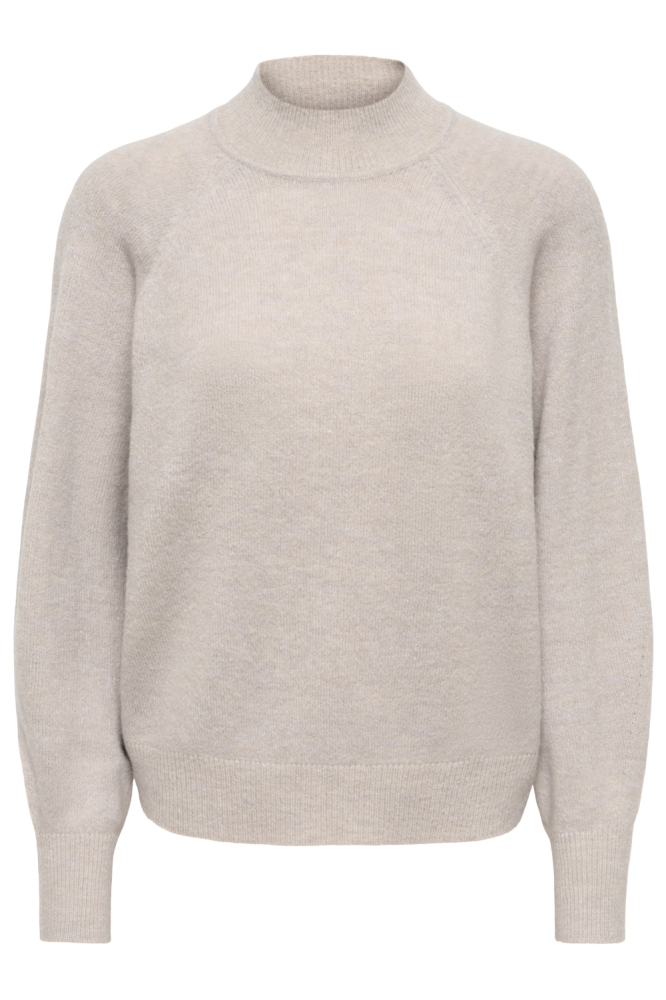 Jacqueline de Yong taupe dames trui | Vooraanzicht