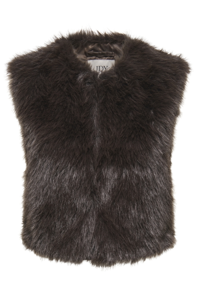 Jacqueline de Yong bruine dames gilet | Vooraanzicht