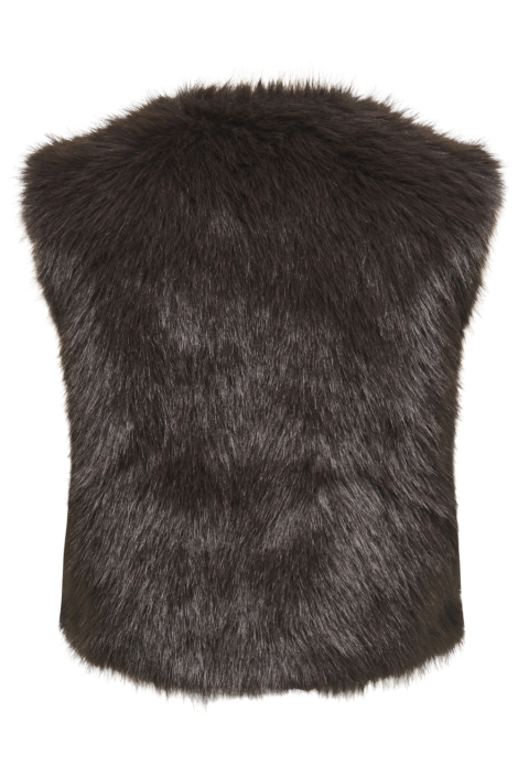 Jacqueline de Yong bruine dames gilet | Achteraanzicht
