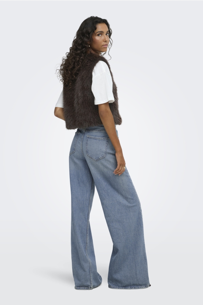 Jacqueline de Yong bruine dames gilet | Model