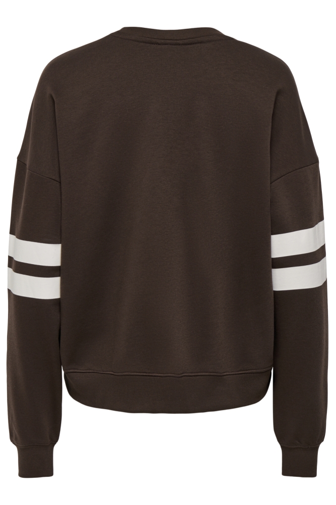 Only bruine dames sweater | Achteraanzicht