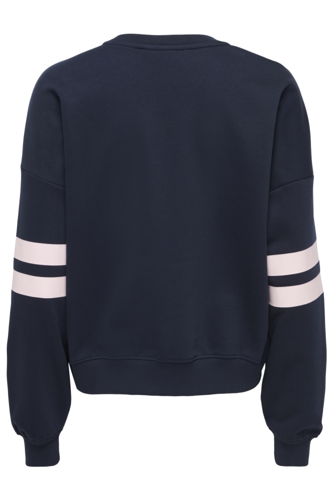 Only blauwe dames sweater | Achteraanzicht