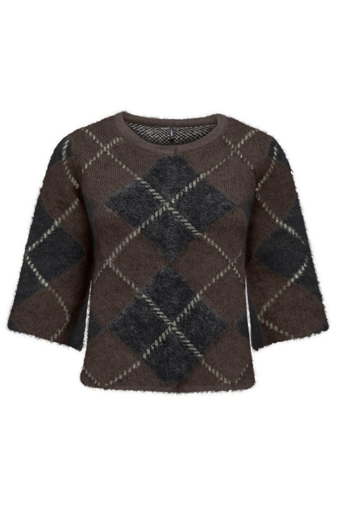Only bruine dames trui | Vooraanzicht