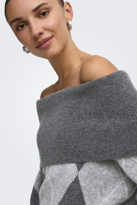 Only grijze dames trui | Close up