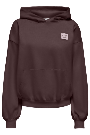Only sweater ONLOFELIA L/S HOOD UB SWT 15382081 DECADENT CHOCOLATE/LOCAL+OPTIMIST