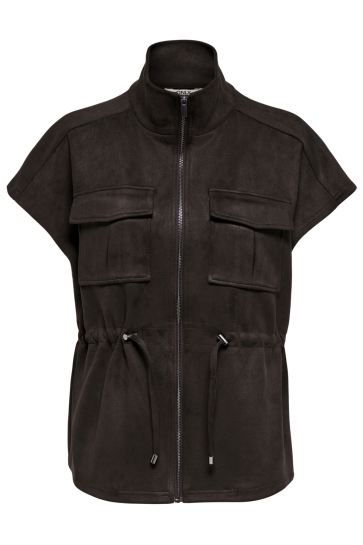 Only Vest ONLMIRA S/L FAUX SUEDE WAISTCOAT PN 15381933 Chocolate Torte