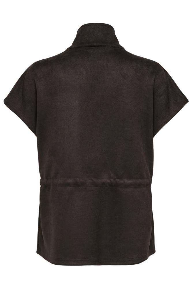 Only bruine dames gilet | Achteraanzicht