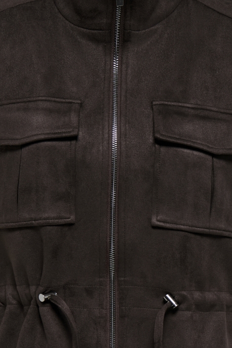 Only bruine dames gilet | Kleurstaal