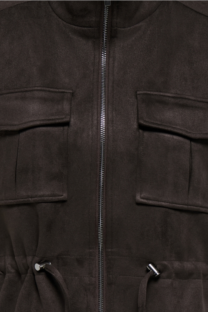 Only bruine dames gilet | Kleurstaal