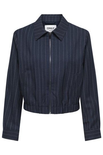 Only onlaline l/s pinstripe bomber jacke Blauw