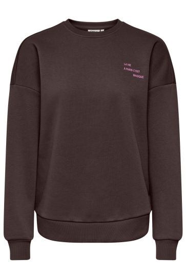 Only Trui ONLZENJA BOXY L/S BOX PRI CS SWT 15365859 COFFEE BEAN/ATELIER CY