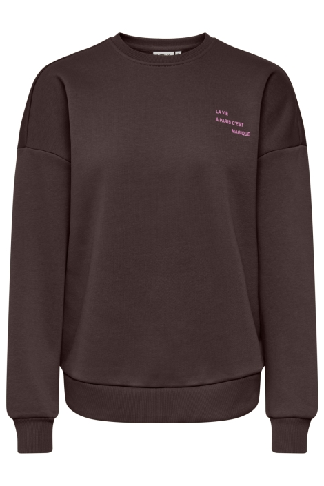 Only bruine dames sweater | Vooraanzicht