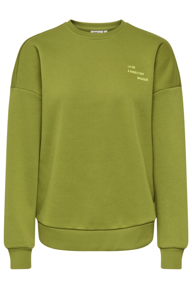 Only groene dames sweater | Vooraanzicht