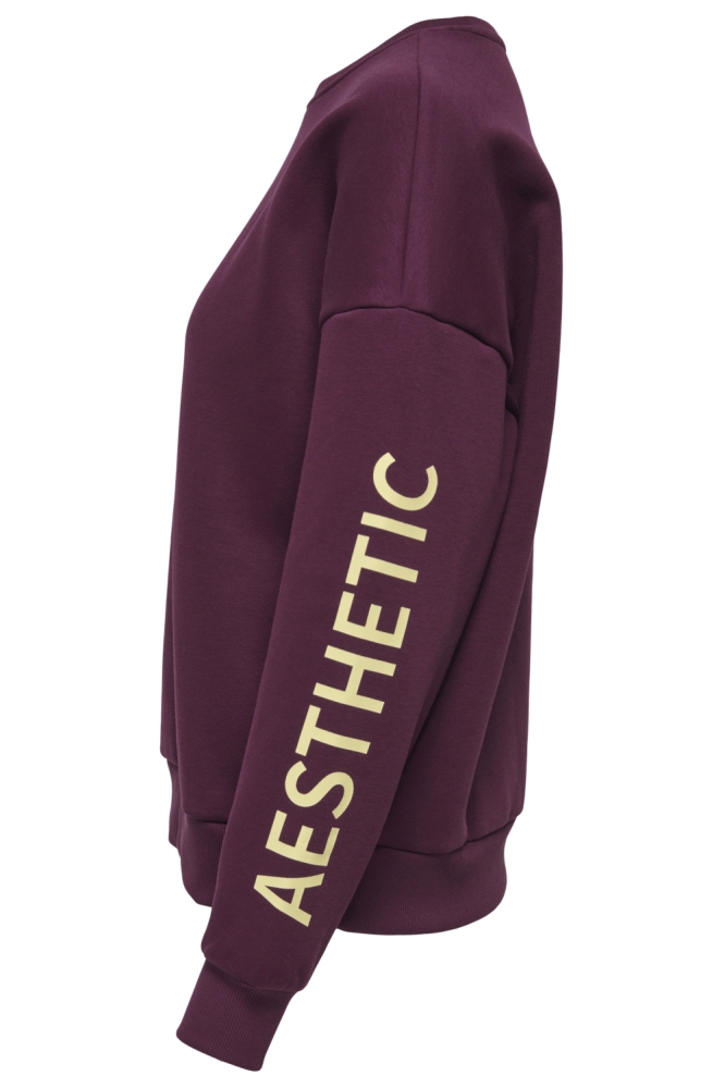 Only bordeaux dames sweater | Achteraanzicht