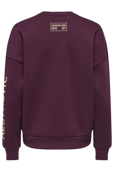 Only bordeaux dames sweater | Achteraanzicht
