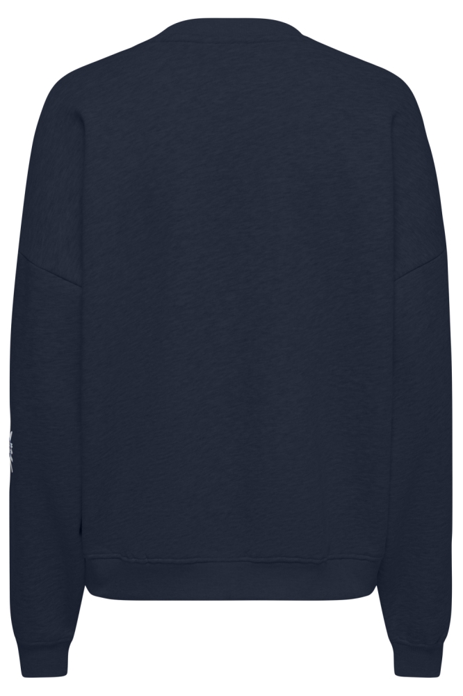 Only blauwe dames sweater | Achteraanzicht