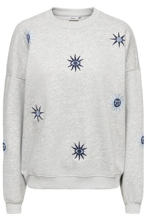 Only grijze dames sweater | Vooraanzicht