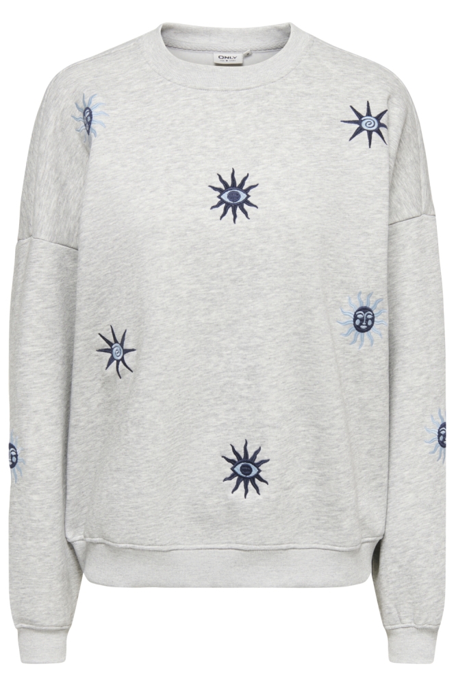 Only grijze dames sweater | Vooraanzicht