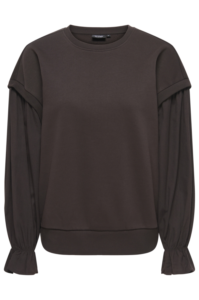 Only bruine dames sweater | Vooraanzicht