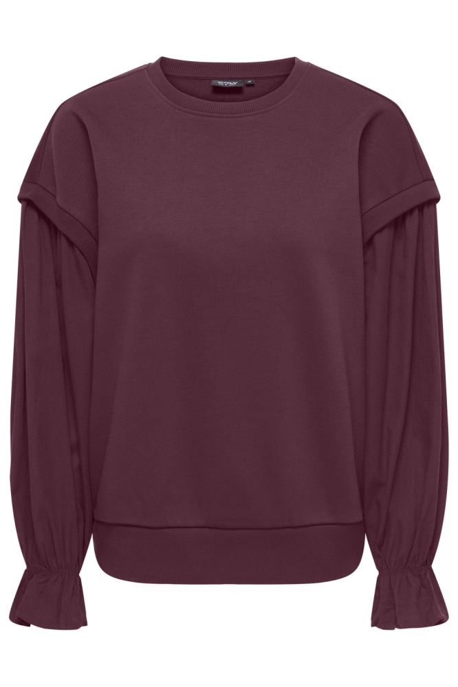 Only bordeaux dames sweater | Vooraanzicht