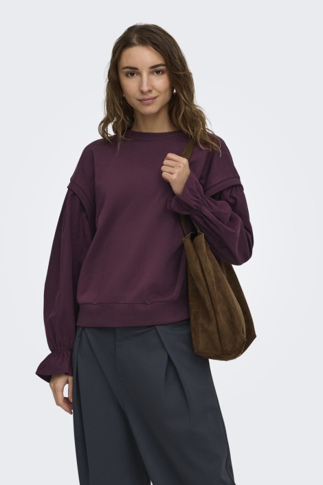 Only bordeaux dames sweater | Model