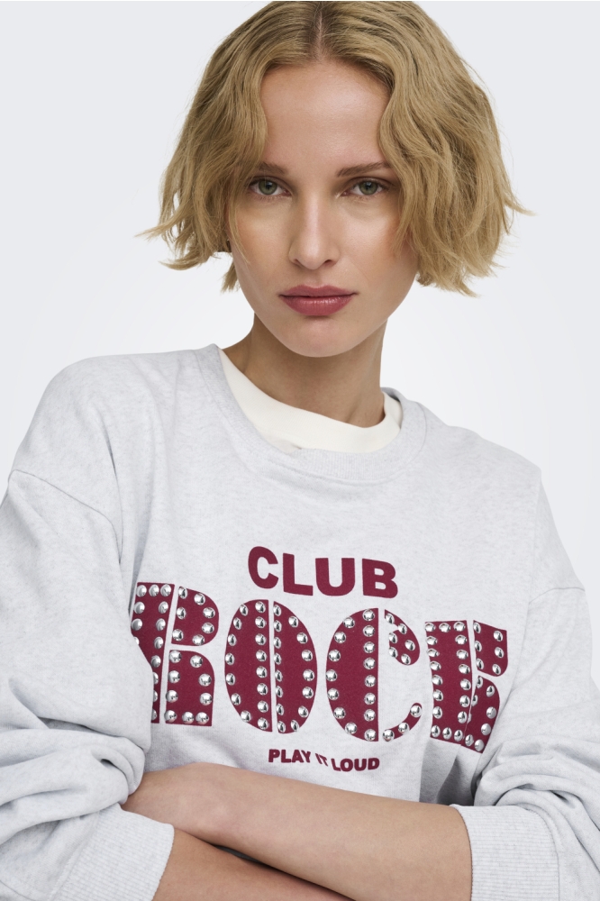 Only grijze dames sweater | Close up