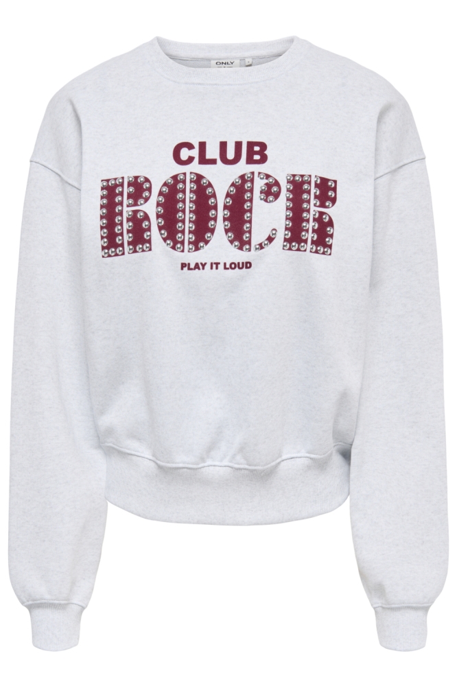 Only grijze dames sweater | Vooraanzicht
