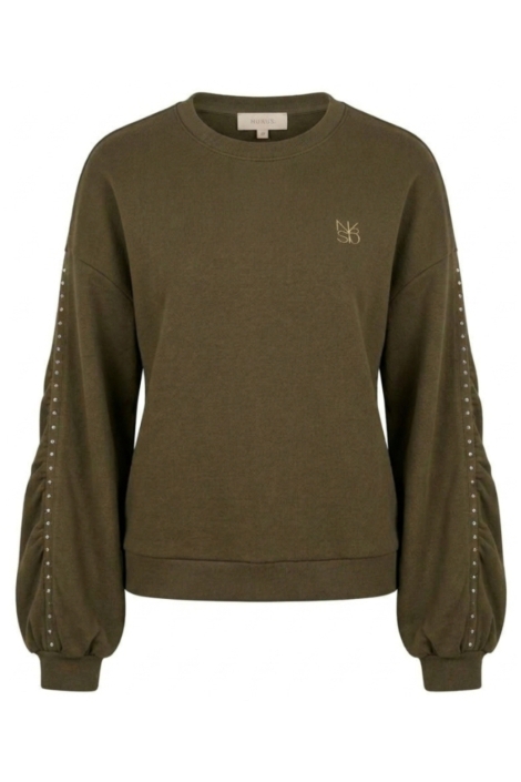 Nukus groene dames sweater | Vooraanzicht
