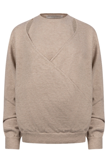 Nukus Trui MEREL PULLOVER LUREX NKF03088 54 sand melange