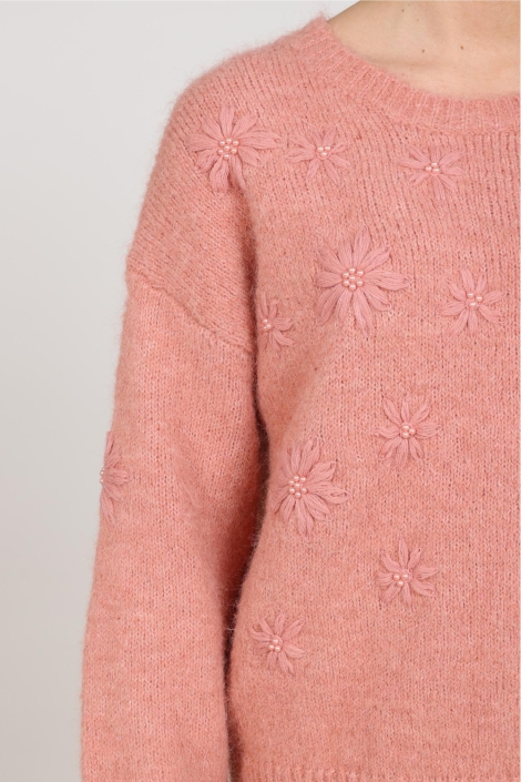 Nukus roze dames trui | Close up