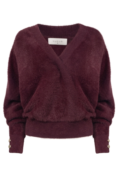 Nukus bordeaux dames trui | Vooraanzicht
