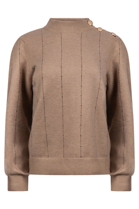 Nukus camel dames trui | Vooraanzicht