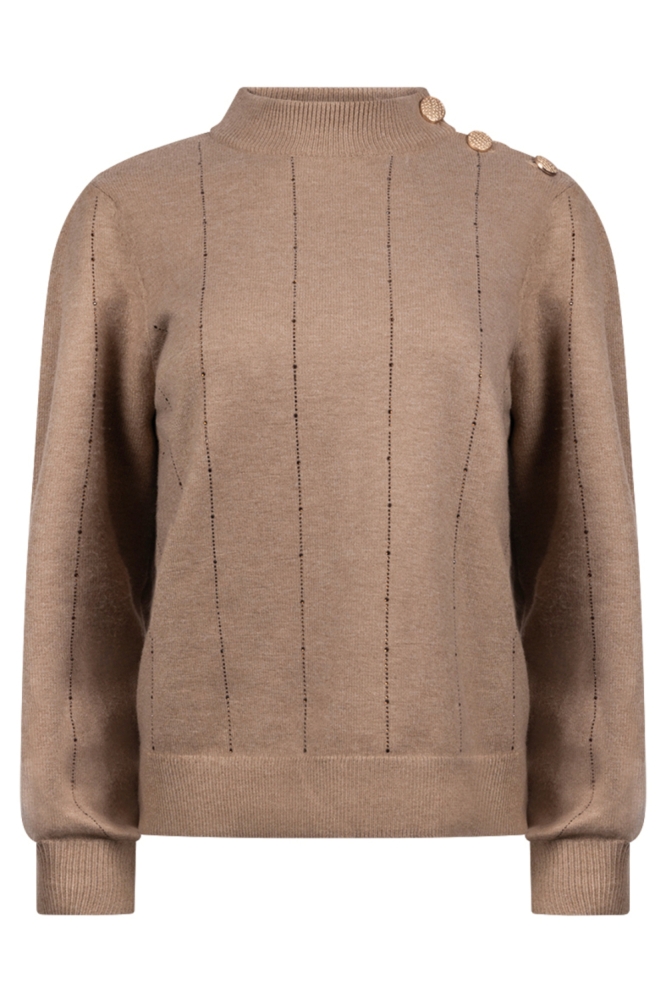 Nukus camel dames trui | Vooraanzicht