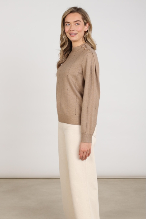 Nukus camel dames trui | Model
