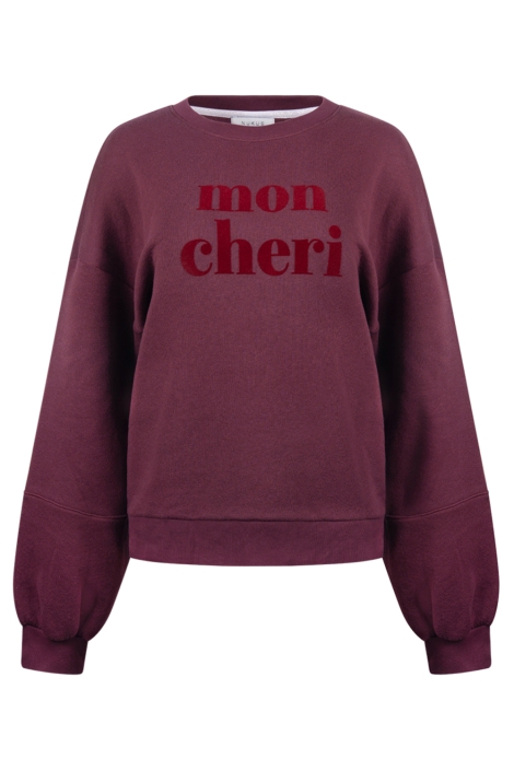 Nukus bordeaux dames sweater | Vooraanzicht