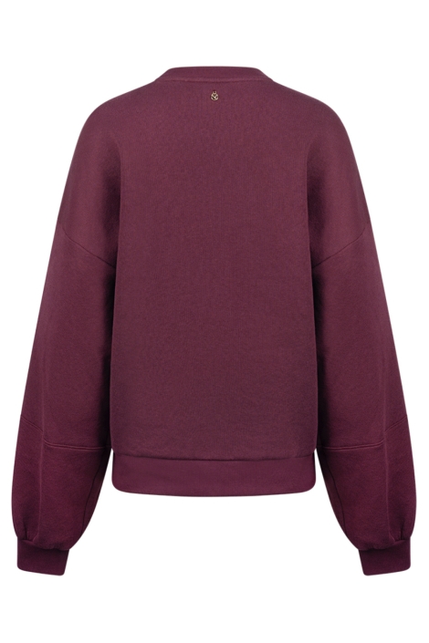 Nukus bordeaux dames sweater | Achteraanzicht