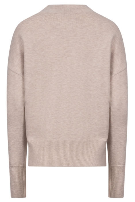 Nukus ecru dames sweater | Achteraanzicht