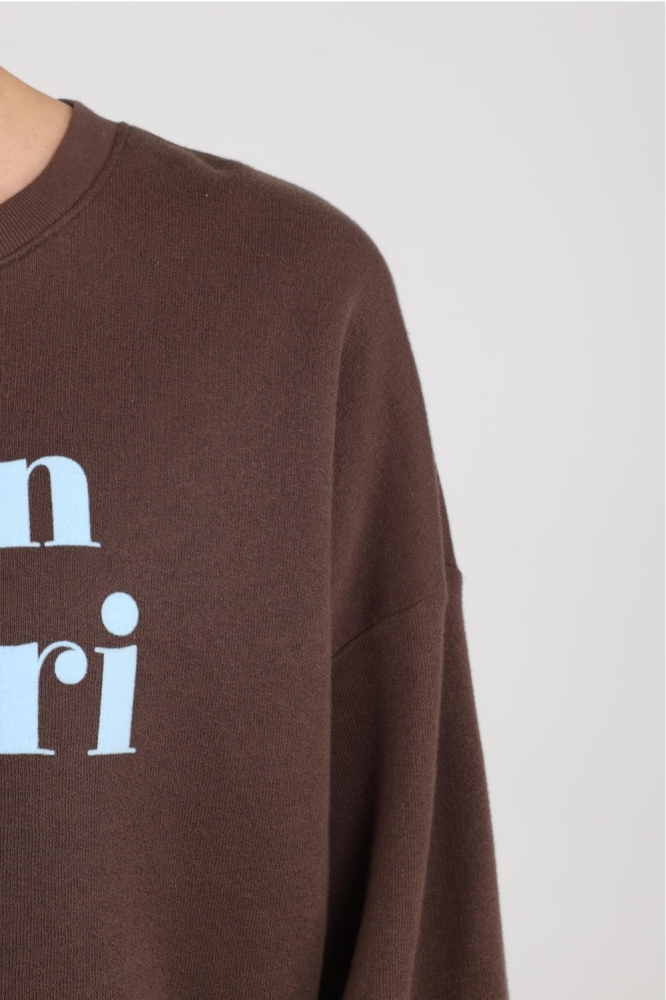 Nukus bruine dames sweater | Close up