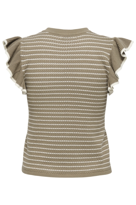 Jacqueline de Yong bruine dames t-shirt | Achteraanzicht